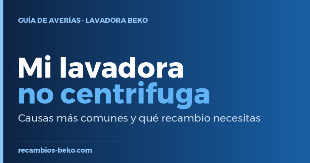 Lavadora Beko No centrifuga